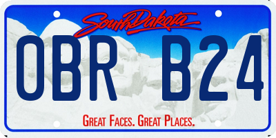 SD license plate 0BRB24