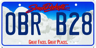SD license plate 0BRB28