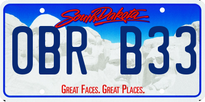 SD license plate 0BRB33