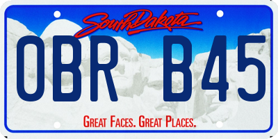 SD license plate 0BRB45