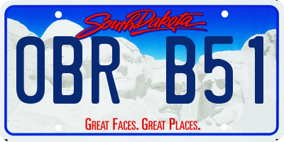 SD license plate 0BRB51