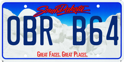 SD license plate 0BRB64