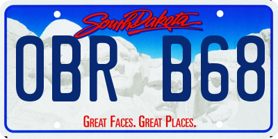 SD license plate 0BRB68