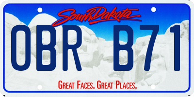 SD license plate 0BRB71