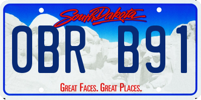 SD license plate 0BRB91