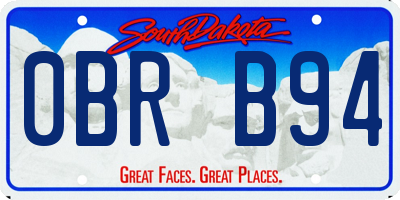 SD license plate 0BRB94