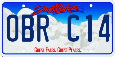 SD license plate 0BRC14