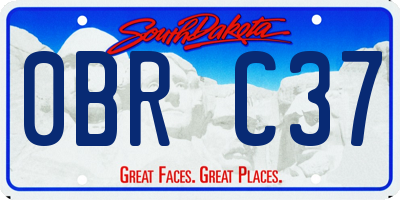 SD license plate 0BRC37