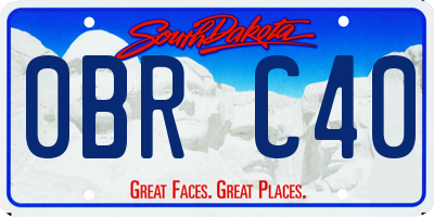 SD license plate 0BRC40