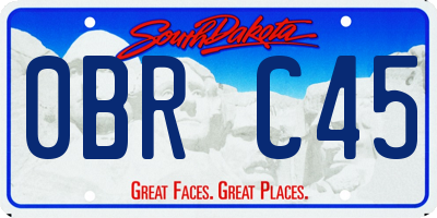 SD license plate 0BRC45