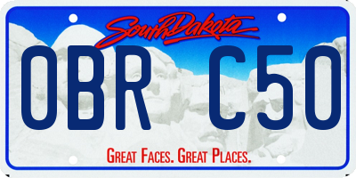 SD license plate 0BRC50