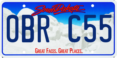 SD license plate 0BRC55