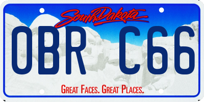 SD license plate 0BRC66