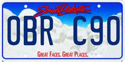 SD license plate 0BRC90