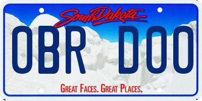 SD license plate 0BRD00