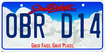 SD license plate 0BRD14