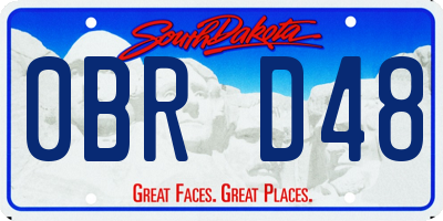 SD license plate 0BRD48