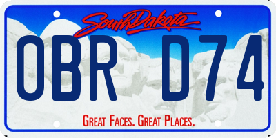 SD license plate 0BRD74