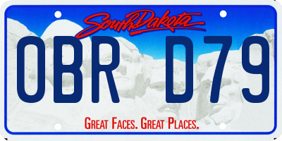 SD license plate 0BRD79