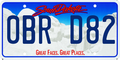 SD license plate 0BRD82