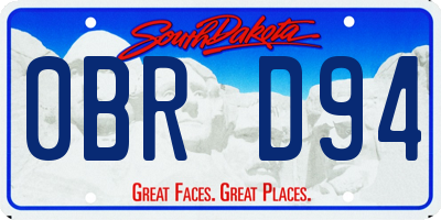 SD license plate 0BRD94