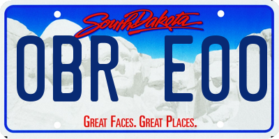 SD license plate 0BRE00