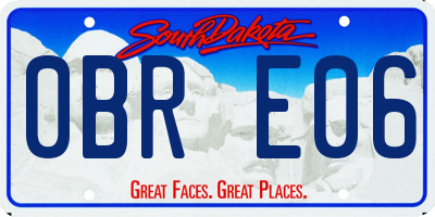 SD license plate 0BRE06