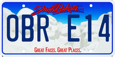 SD license plate 0BRE14