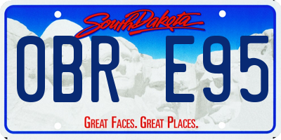 SD license plate 0BRE95