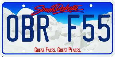 SD license plate 0BRF55