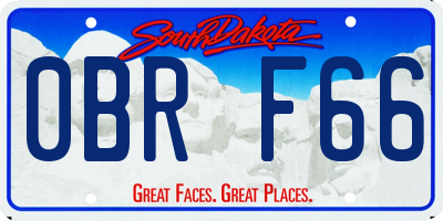 SD license plate 0BRF66