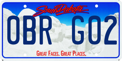 SD license plate 0BRG02