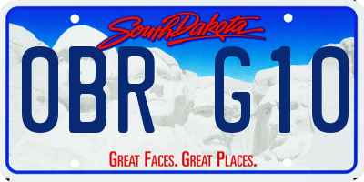 SD license plate 0BRG10
