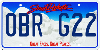 SD license plate 0BRG22