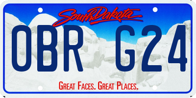 SD license plate 0BRG24