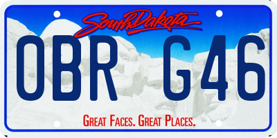 SD license plate 0BRG46