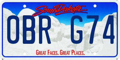 SD license plate 0BRG74