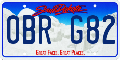 SD license plate 0BRG82