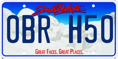 SD license plate 0BRH50