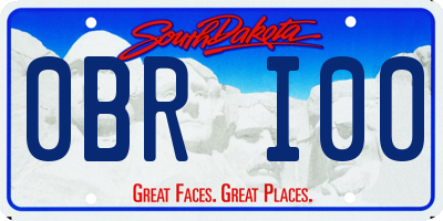 SD license plate 0BRI00