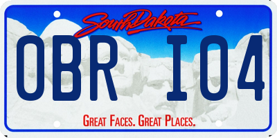 SD license plate 0BRI04