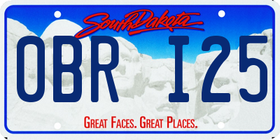 SD license plate 0BRI25