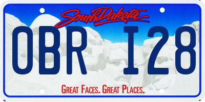 SD license plate 0BRI28