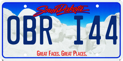 SD license plate 0BRI44