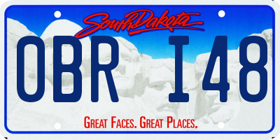 SD license plate 0BRI48