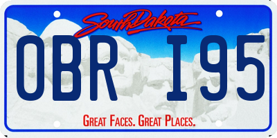 SD license plate 0BRI95