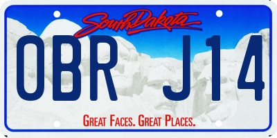 SD license plate 0BRJ14