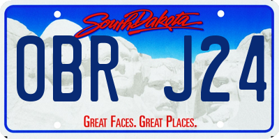 SD license plate 0BRJ24