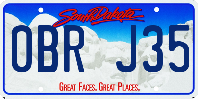 SD license plate 0BRJ35
