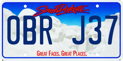 SD license plate 0BRJ37